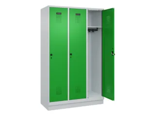 locker,HxBxD 1950x1200x500mm,3vak,vak B 400mm,draaigrendel,sokkel - 2