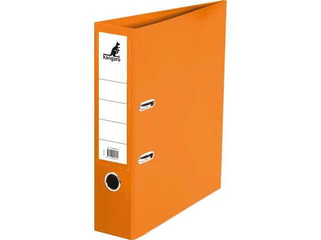 Ordner Kangaro A4 2 rings 75mm PP/Papier oranje