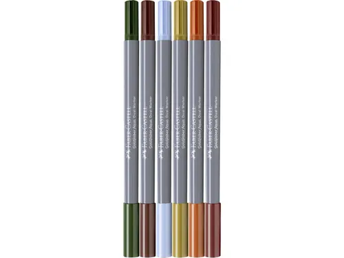 Duo aquarelmarker Goldfaber etui 6 stuks Tuscany