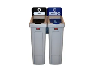 Slim Jim Recyclingstation NL deksel gesloten zwart/papier blauw - 2