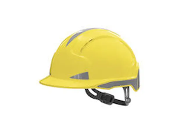 Veiligheidshelm Evolite CR2 Geel Abs Met Reflectie 6-punts draaiknop