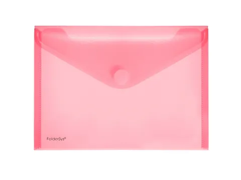 Enveloptas Foldersys A5 dwars PP transp rood A5 Velcro Envelop Rood