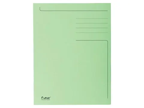 Dossiermap 3 Kleppen Folio Lichtgroen 50 stuks