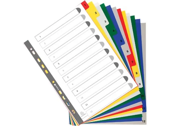 Exacom Tabbladen A4 Pp 12-delig 11-gaats Assorti