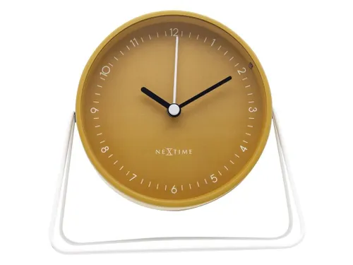 Wekker Nextime Berlin Table 14x13 cm geel metaal