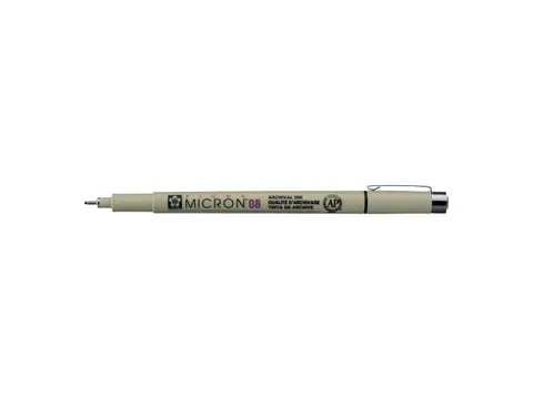 Fineliner Sakura pigma micron 08 zwart 0.5mm