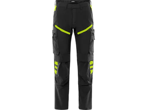 Fristads 2653 POLY broek, zwart/fluo geel, maat C152, per stuk