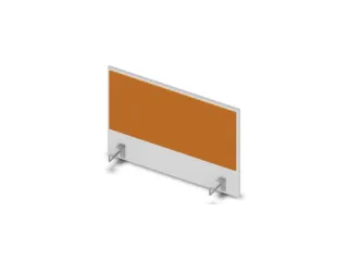 opzetpaneel bureau aanbouw zijkant Bl-wit BN3005-geel 800mm - 1