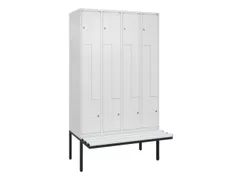 Z-garderobekast,HxBxD 2120x1200x815mm,8vak,vak B 300mm,cil.-slot