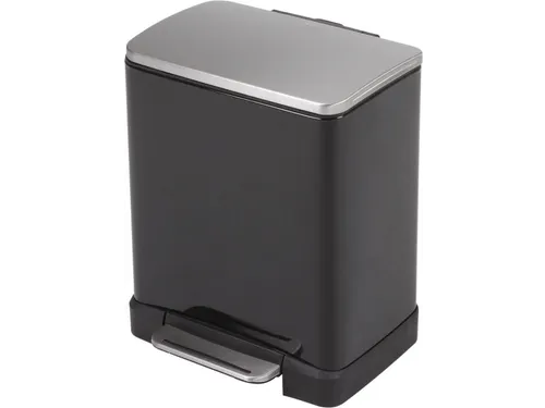 Pedaalemmer E-Cube 20 liter Zwart Mat RVS