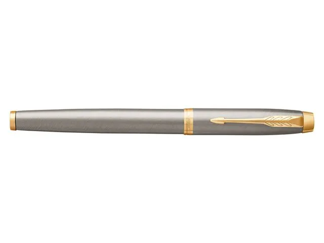 Rollerpen Parker IM Brushed metal GT Finish Fijn Zwarte inkt