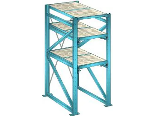 uittrekstelling voor zware lasten,HxBxD 2000x890x1260mm,vaklast 800kg