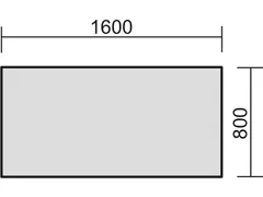 In hoogte verstelbaar bureau,HxBxD 680-820x1600x800mm,blad grafiet