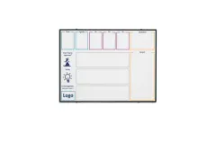 Whiteboard bedrukt eigen ontwerp 45x60cm Softline 8mm zwart profiel