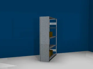 zijwand,v. inhaakstelling,HxD 2000x400mm,verzinkt,perforatieplaat - 4