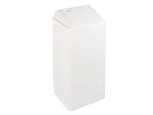 Afvalbak Staal Wit 80 Liter Met Push Klep