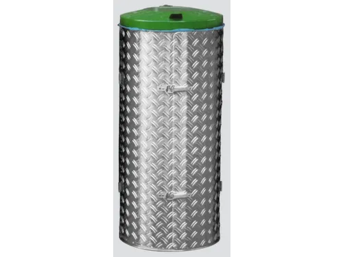 Afvalverzamelaar 120 Liter Rvs/Aluminium Traanplaat Ral6011