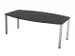 vergadertafel HxBxD 74x200x120cm vatvormig CC-zwart alu