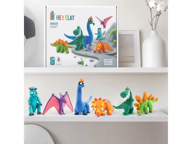 Hey Clay Klei set Dinos 15 delen