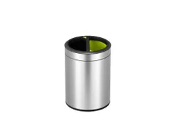 Round Open Top Bin 5+5 liter EKO RVS