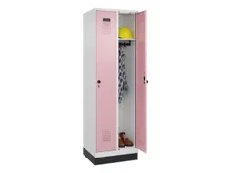 locker,HxBxD 1950x600x500mm,2vak,vak B 300mm,draaigrendel,sokkel