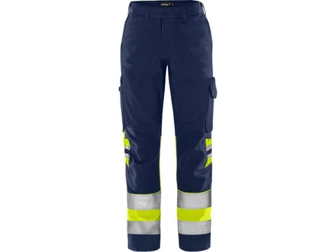 Fristads 2652 broek voor P/COT, fluo geel/marineblauw, maat 46, per st