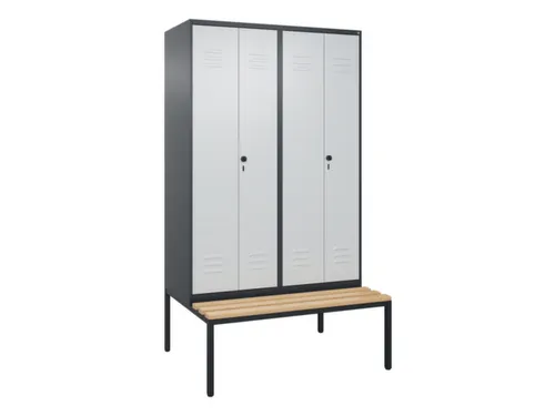 locker voor scheiding van kleding,HxBxD 2120x1200x815mm,4vak
