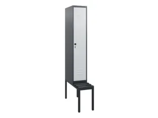 locker met bank,HxBxD 1950x300x815mm,1vak,vak B 300mm,draaigrendel - 1