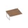 aanbouwtafel,v. benchtafel,HxBxD 730x1800x1600mm,blad canaletto-hout