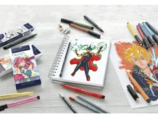 Tekenstift Faber Castell Pitt Artist Pen Manga 4 Stuks Etui Zwart - 8