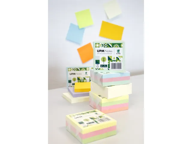 UPM notes 75x75 assorti pastel kleuren blok 400 vel