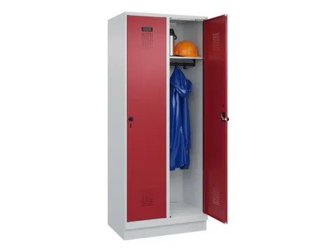 locker,HxBxD 1950x800x500mm,2vak,vak B 400mm,draaigrendel,sokkel