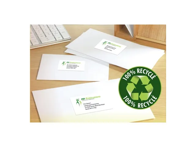 Etiket Avery LR7160-100 63.5x38.1mm recycled wit 2100 stuks