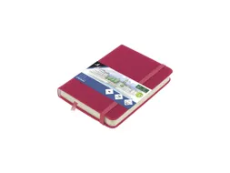 Schetsboek Kangaro A6 ruby PU HC 80 vel 140gr roomwit met elastiek en