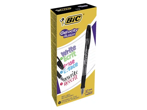 Gelschrijver Bic Gel-ocity illusion medium zwart