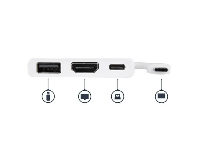 Usb-c Multiport Adapter Met Hdmi Usb 3.0 Poort 60w Pd Wit