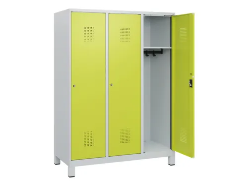 schoollocker,HxBxD 1630x1200x500mm,3vak,vak B 400mm,cil.-slot,voeten