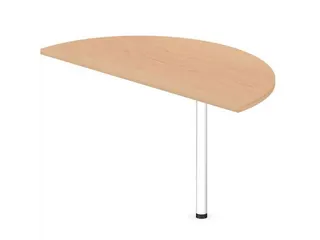 aanbouwtafel,i.h.v.,HxBxD 720-840x1200x600mm,halfrond,NE-esdoorn - 2