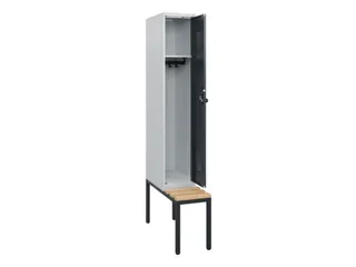 locker met bank,HxBxD 1950x300x815mm,1vak,vak B 300mm,draaigrendel - 1