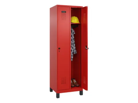 locker,HxBxD 1950x600x500mm,2vak,vak B 300mm,draaigrendel,voeten