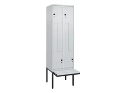 Z-garderobekast,HxBxD 2120x600x815mm,2vak,vak B 300mm,draaigrendel