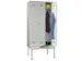 Armoire vestiaire avec banc,RAL7035,face avant RAL7035