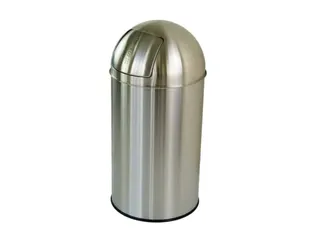 RVS afvalbakken,50l,HxØ 730x350mm,binnenbak staal - 1