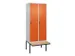 locker voor scheiding van kleding,HxBxD 2120x800x815mm,2vak