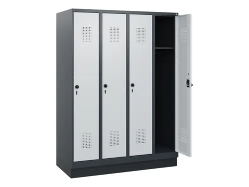 schoollocker,HxBxD 1630x1200x500mm,4vak,vak B 300mm,draaigrendel