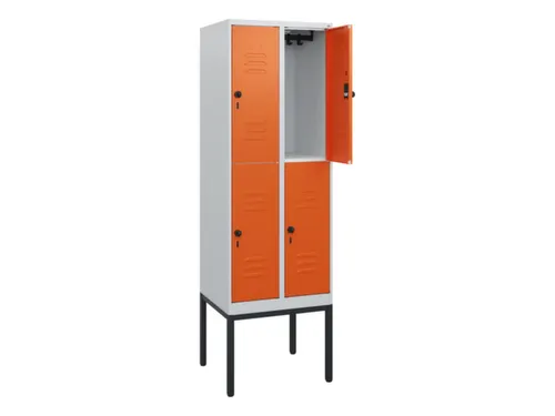 dubbeldekse locker,HxBxD 1950x600x500mm,2x2vak.,vak B 300mm