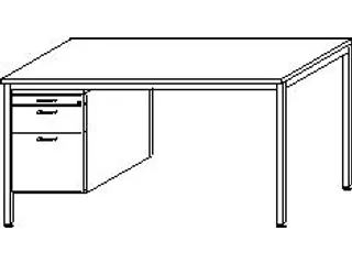 bureau HxBxD 720x1600x800mm hout bladdecor lichtgrijs frame RAL9006 - 10