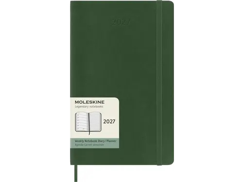 Agenda 2027 Moleskine 12M Weekly 7dag/1pagina large sc myrtle green