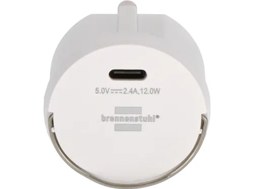 Brennenstuhl Stopcontactadapter USB C 2.4A Wit