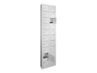 lockerkast,HxBxD 1950x460x200mm,2x10vakken,RAL7035,front RAL7035 - 3
